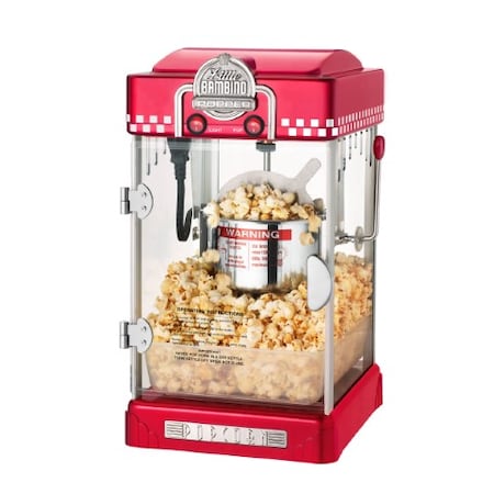 Great Northern Popcorn 6073 Great Northern Red Little Bambino Table Top Retro Machine Popcorn Popper, 2.5oz 706698LML